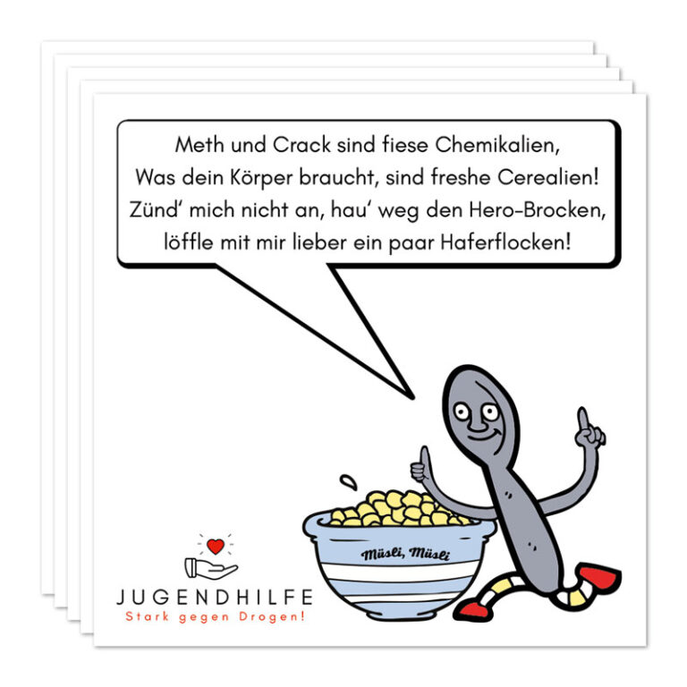 Sticker "Spoony" (5 Stück) JugendhilfegegenDrogen.de